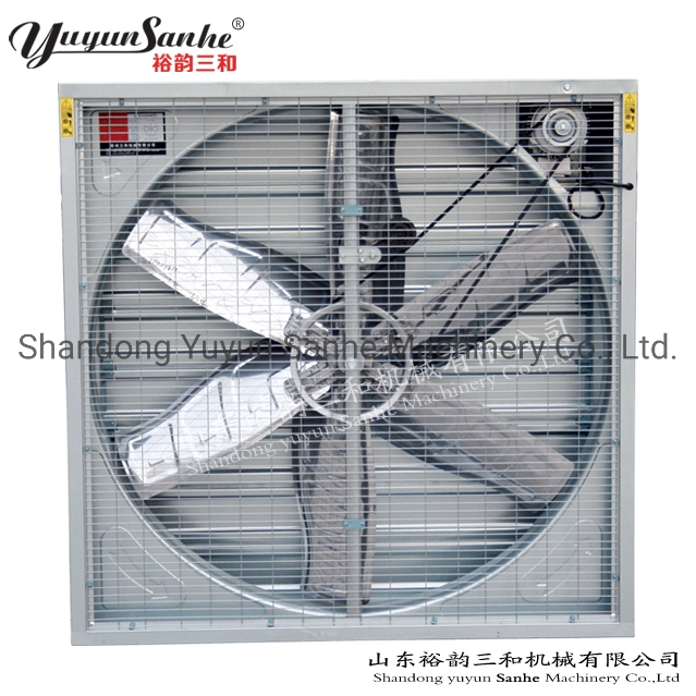 Swung Drop Hammer Ventilation Exhaust Fan AC Axial Flow Fans Cooling Blower Wall Mounted with Shutters for Industrial Air Cooling System Factory Working