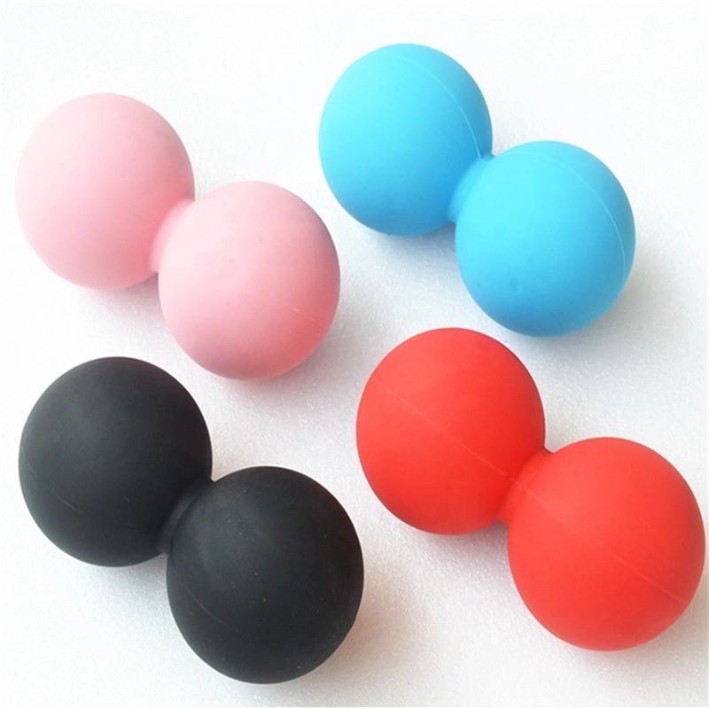 OEM Yoga Double Lacrosse Massage Fitness Ball Silicone Gym Peanut Ball for Back Release