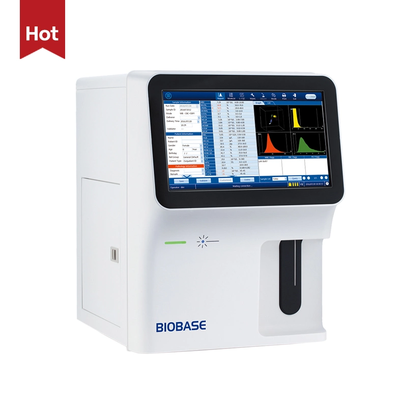 Analisador de hematologia Biobase totalmente automático PET médico veterinário humano utilizado Analisador de hematologia para IVD