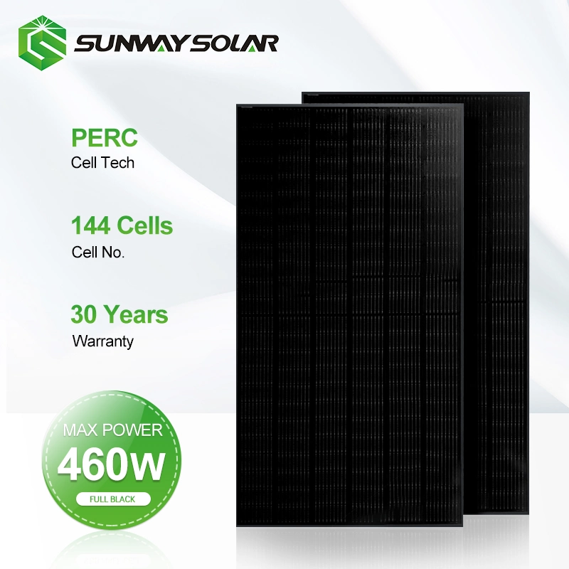 Europe Popular Solar Panel All Black Mono 440W 450watt 445W 455W Full Black 166mm Cells Modules P Type