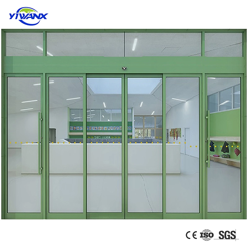 Government Buildings Aluminum Modern Pivoting Automatic Shop Front Sliding Doors