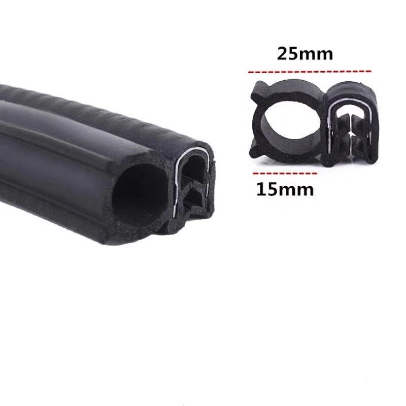 Solid Rubber Seal Gasket Profile Strip with Metal for Auto/Cabinet Door