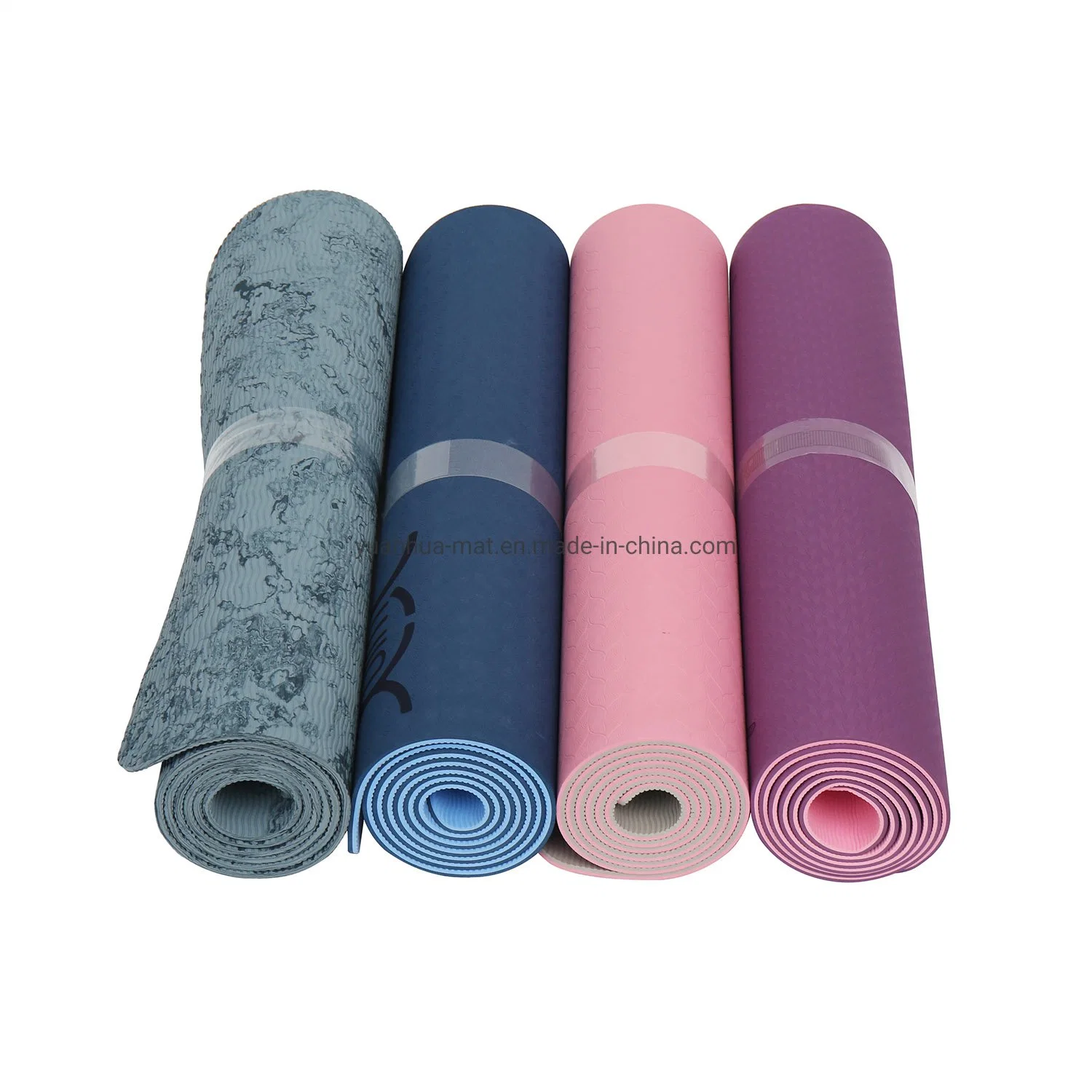 Customized Logo Non-Slip Waterproof Soft Durable Double Color TPE Eco-Friendly Yoga Mat for Gym Sports Workout