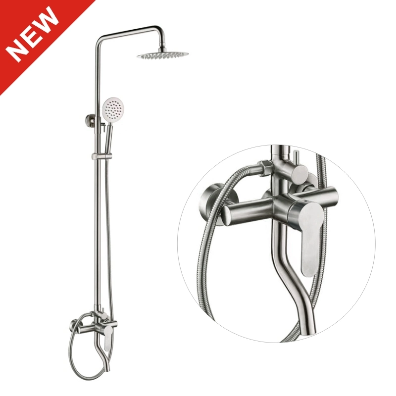 Guangdong Kaiping Professional Stainless Steel 304 Rainfall Shower Head Wall Mounted Bathroom Concealed Mixer Shower Set