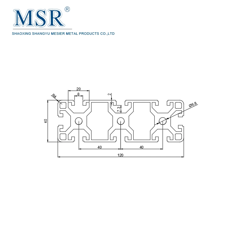 China Supplier Ob40120A Industry T Slot Aluminium Profile T Aluminum Aluminium Extrusion for Frame/ Aluminum Manufacturing /Conveyor 8070