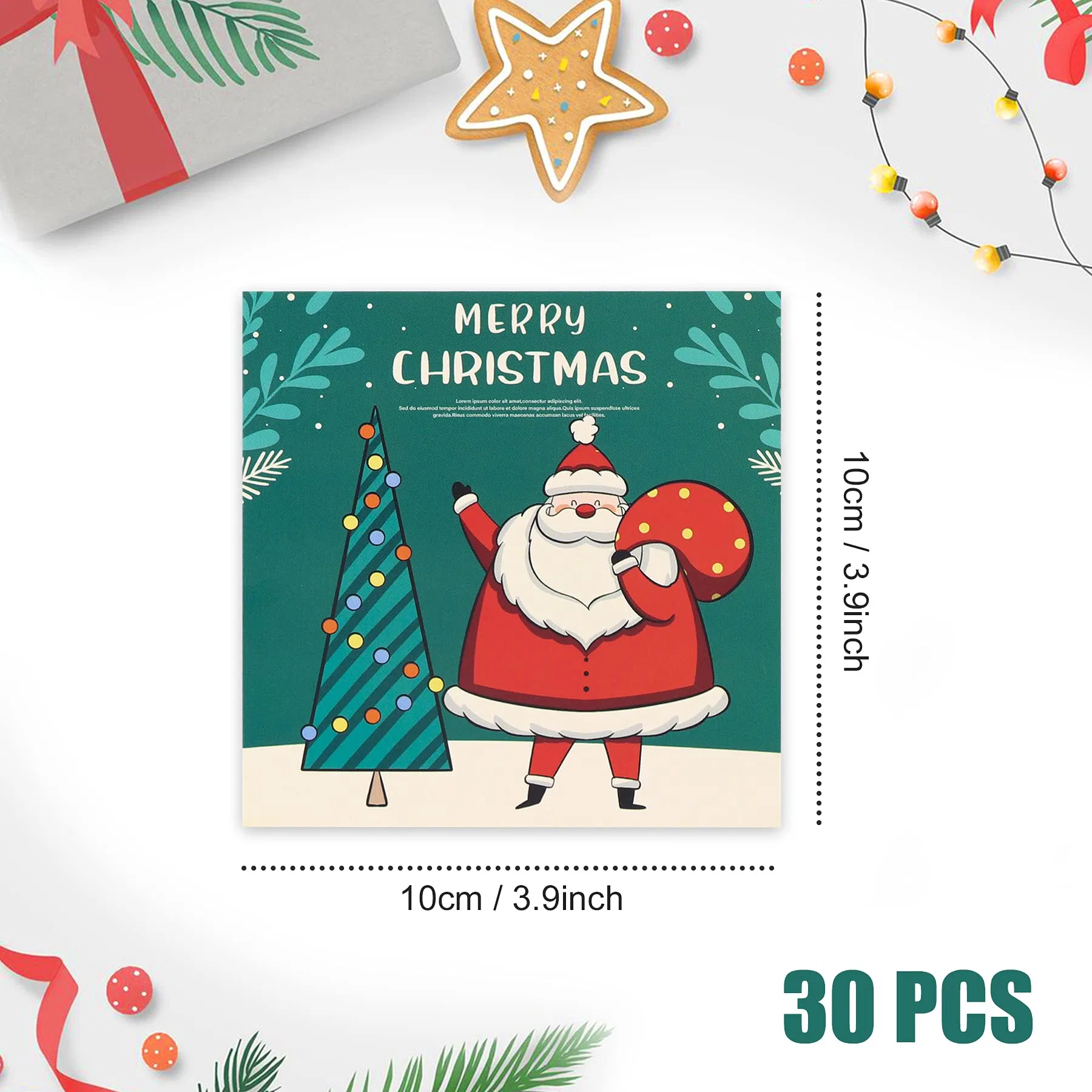 Cartoon Christmas Cards New Year Gift Blessing Greeting Envelope Xmas Greeting Cards Postcards Tarjeta De Navidad