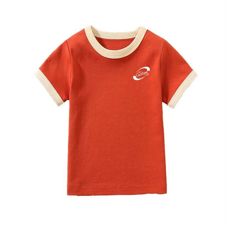 Custom Design Children Short Sleeve T-Shirt Printing 100% Cotton Plain Blank Kids Baby Girl Boy T Shirts