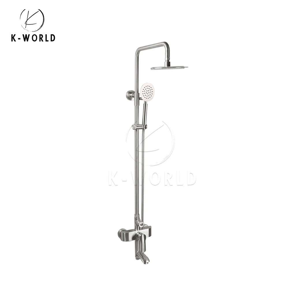 K-Mundo high end luxuosa casa de banho torneira fabricantes OEM personalizadas Banho termostático Sistema de coluna definido China fácil limpar o banho de chuveiro de torneira para definir