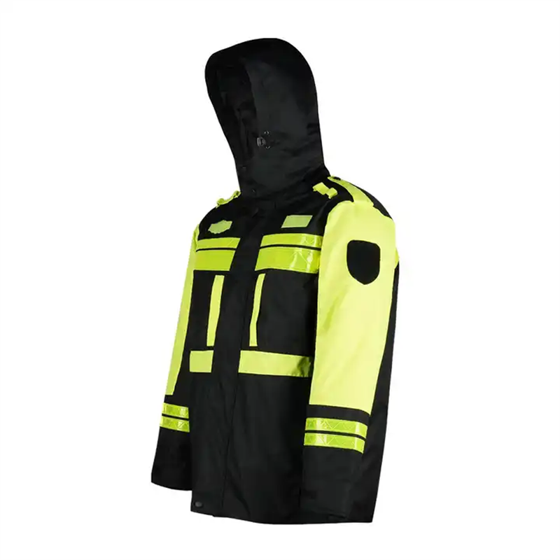 Custom Heavy Duty Polyester Waterproof Windproof Breathable Bomber Fleece Safety Hi Vis Jacket