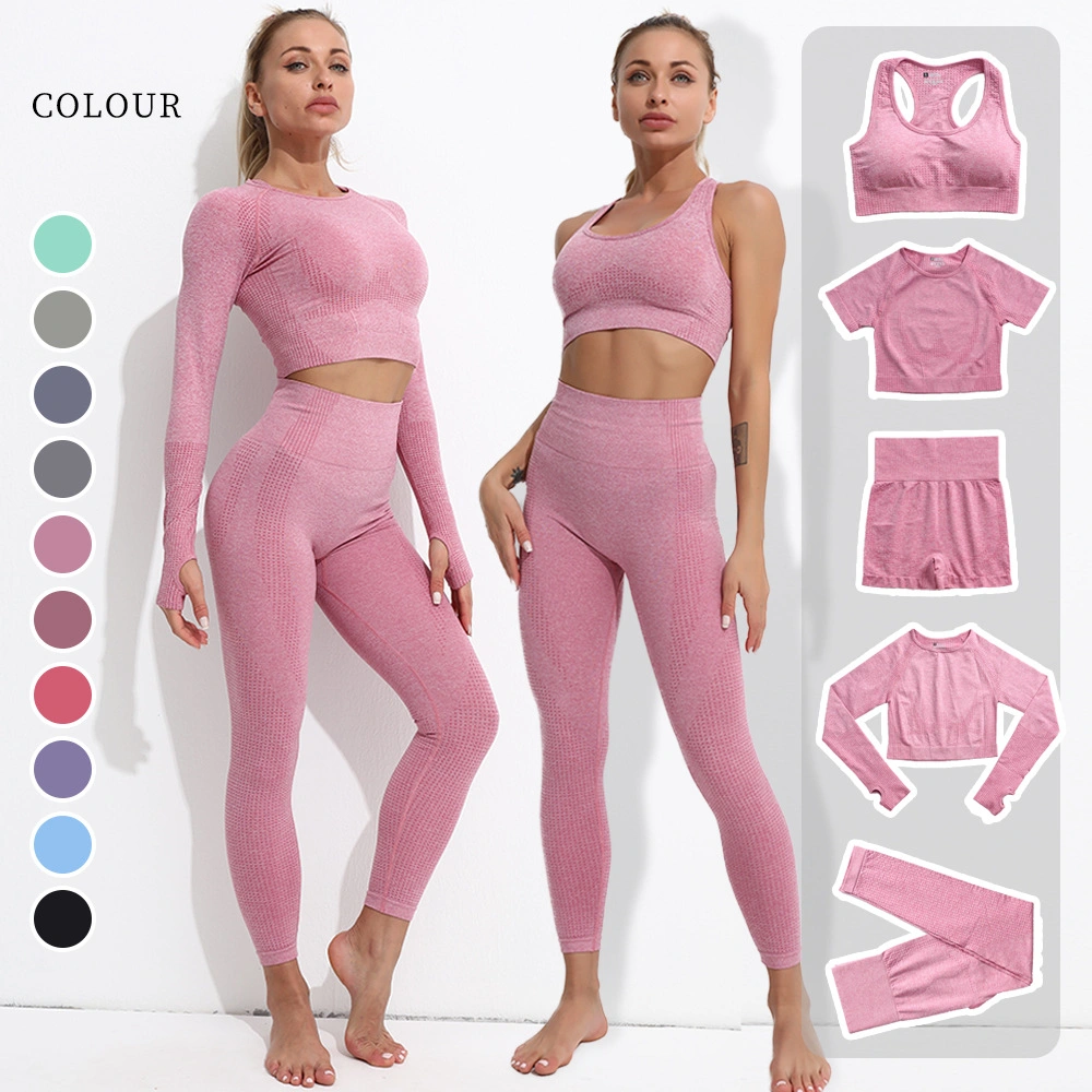 Secado rápido Long-Sleeved Top Fitness Yoga Yoga el chaleco traje femenino