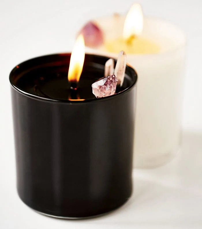 Natural Eco-Friendly Wick Scented Candle Crystal Infused