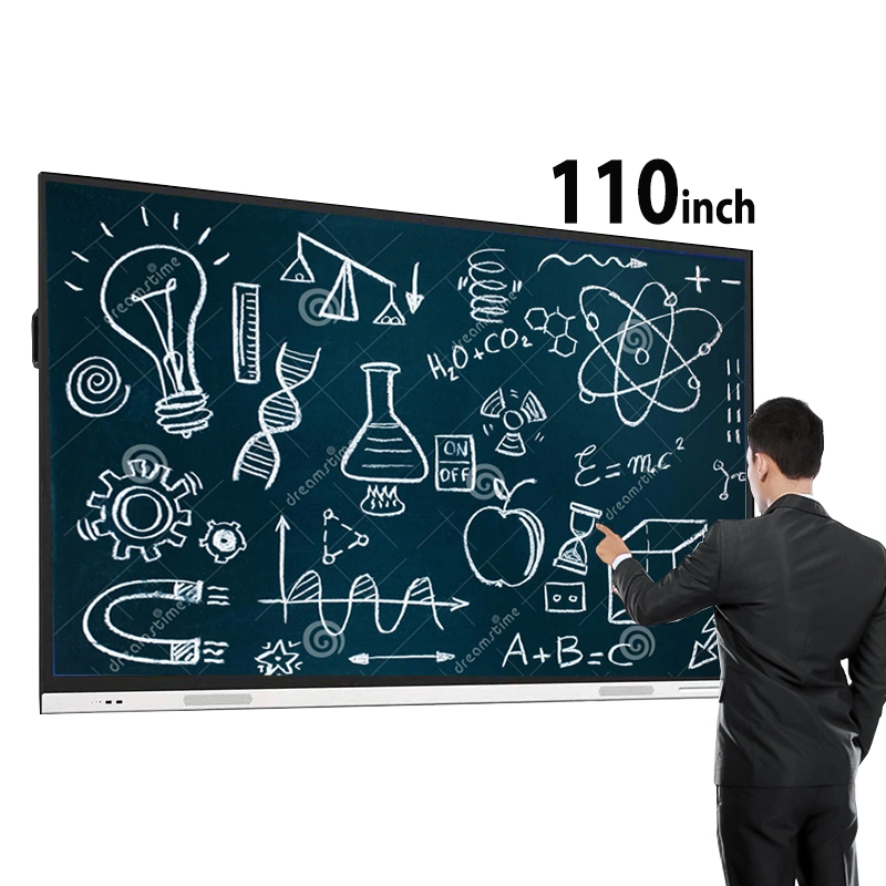 110 pulgadas multi touch en un solo toque Smart TV de 20 puntos electrónico de la placa de la pantalla táctil de pizarra interactiva con proyector