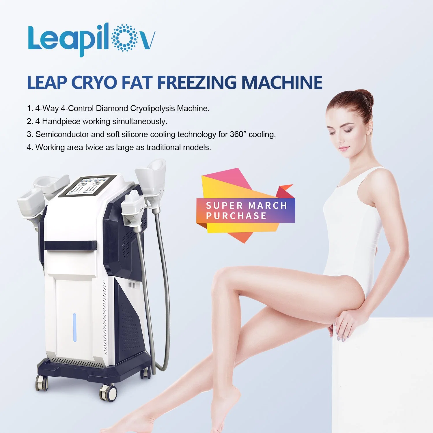 Hot Sale 360 Cryolipolysis Body Slimming Fat Freezing Machine Cryo Beauty Salon Equipment