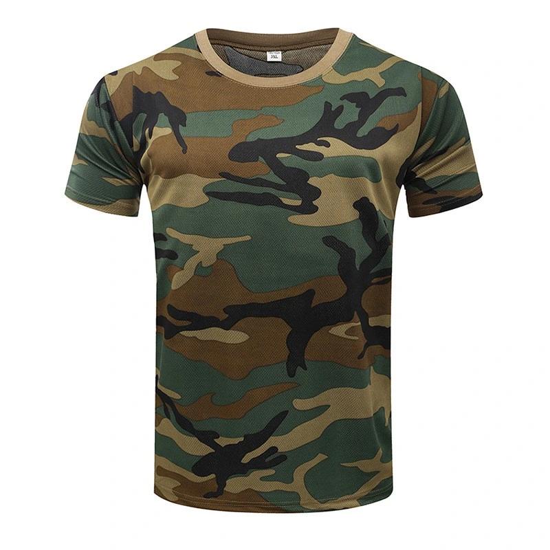 High quality/High cost performance  Customized Men Quick Dry T-Shirt Mil Style training Camouflage Cotton Clothes Men Combat Short Sleeve Tactical T Shirt