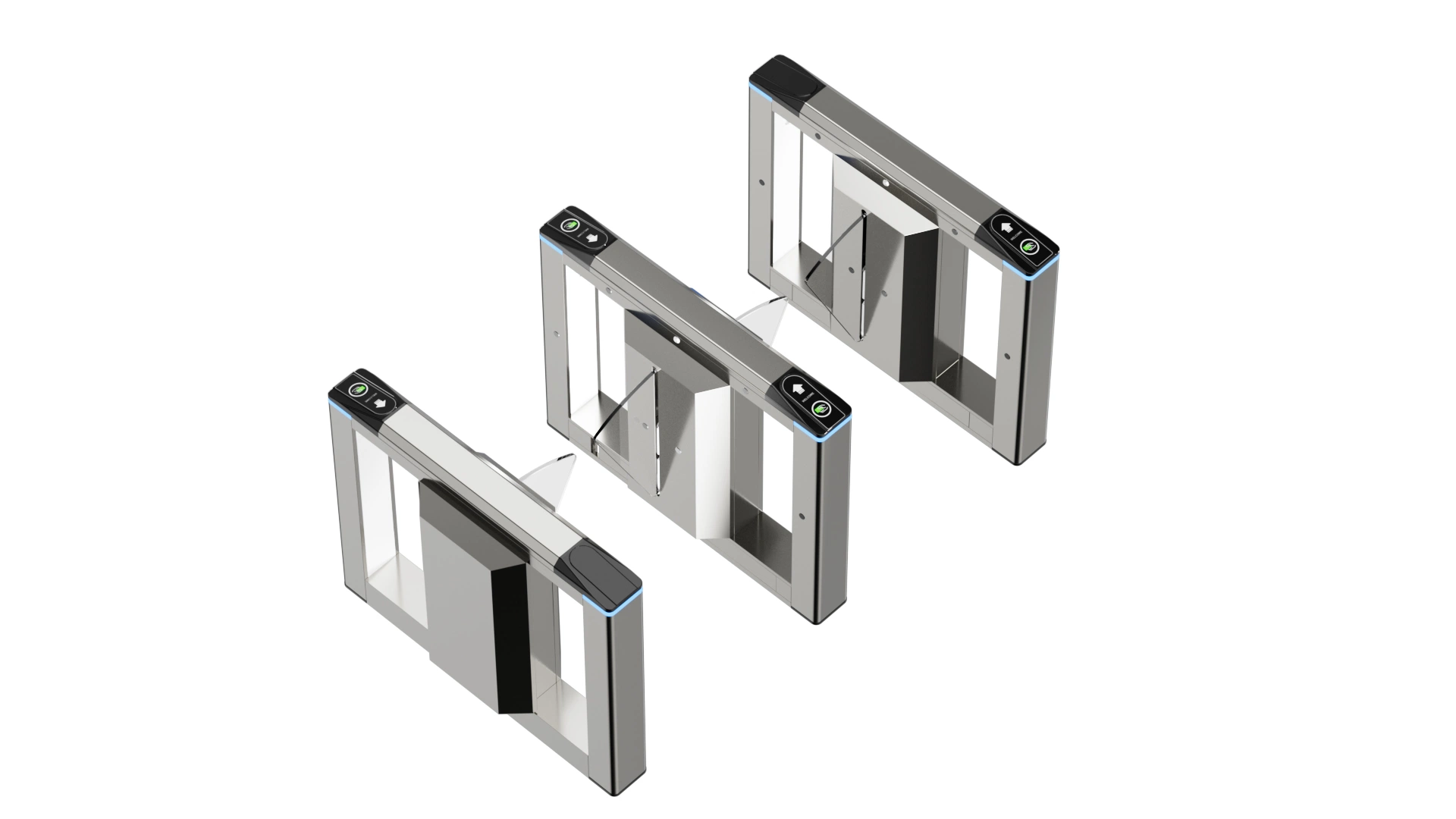 Intelligent Sliding Turnstile Fast Speed Turnstile Flap Barrier Gate Access Control Fast Speed High Security Flap Turnstile