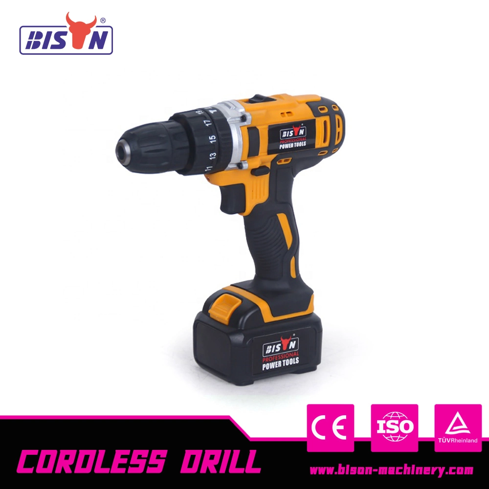 Bison Hand Held Electric Wall Pistol Impact Cordless Drill 18 V with Batteries