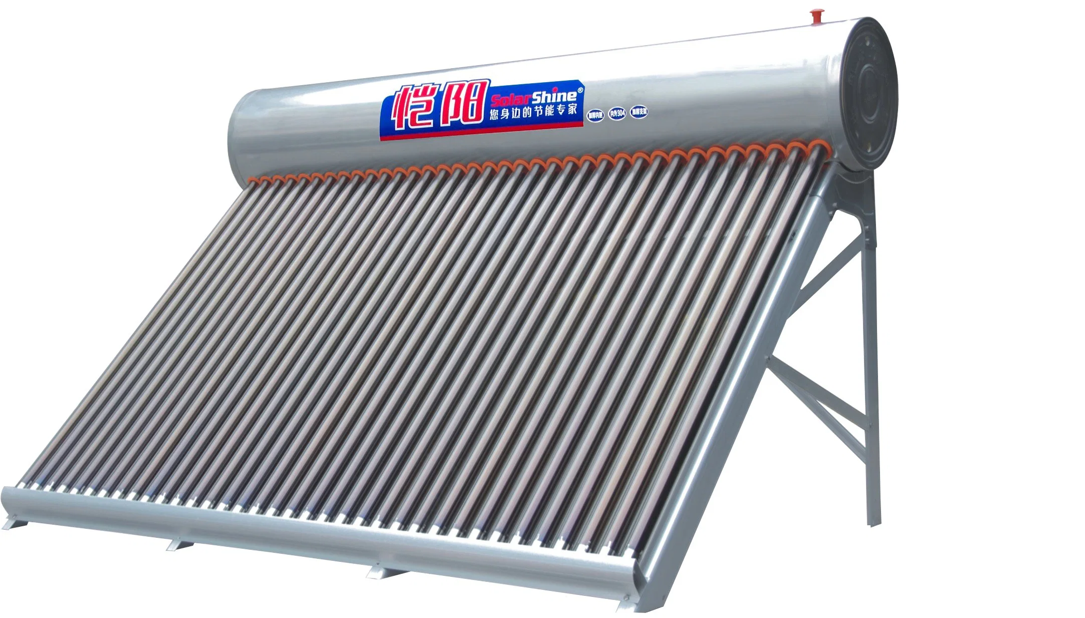 Roof Top Thermosyphon Solar Water Heater Solar Geyser with Evacuated Tube Collector for Home