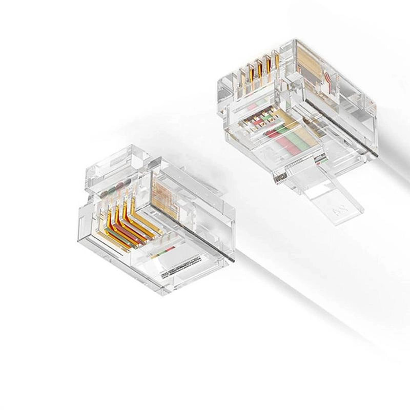 موصل كبل الهاتف RJ11 6p2c سلك الهاتف موصل كبل الشبكة الداخلي سلك