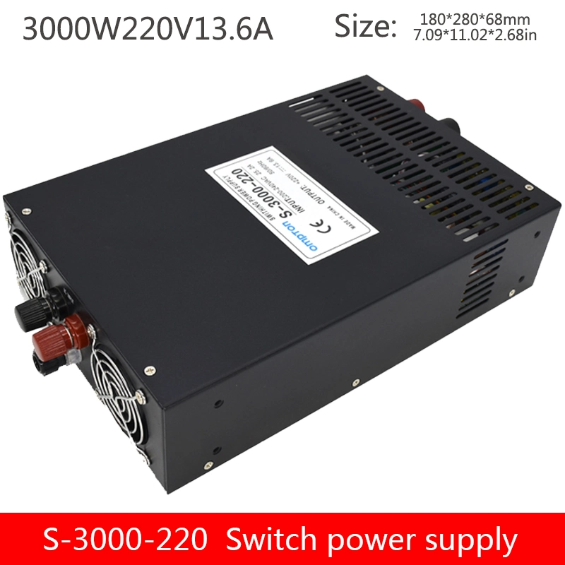 220VDC High Voltage Output LED DC Switching Power Supply Charger 3000W with Digital Display 0-220V Adjustable Power Supply S-3000-220V