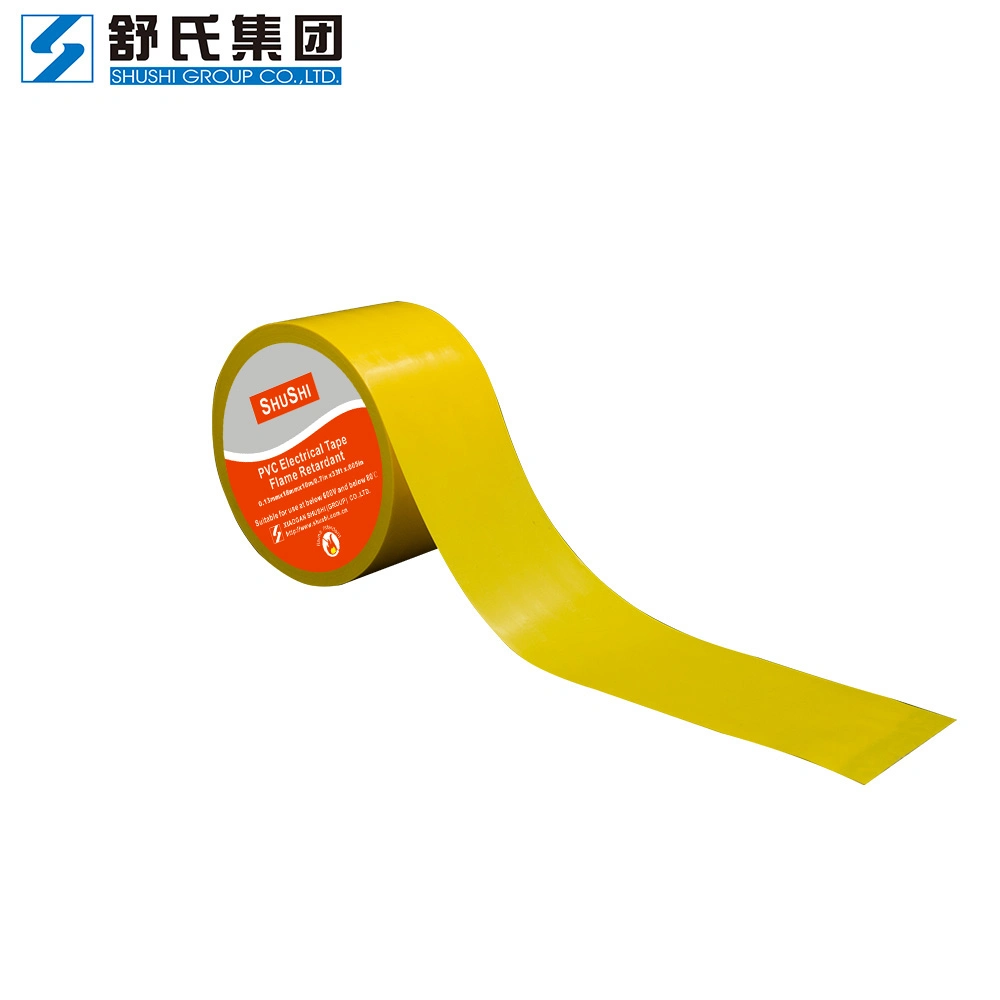 Yellow Vinyl Tape Flame Retardant Insulation Electrical Tape Shining Surface