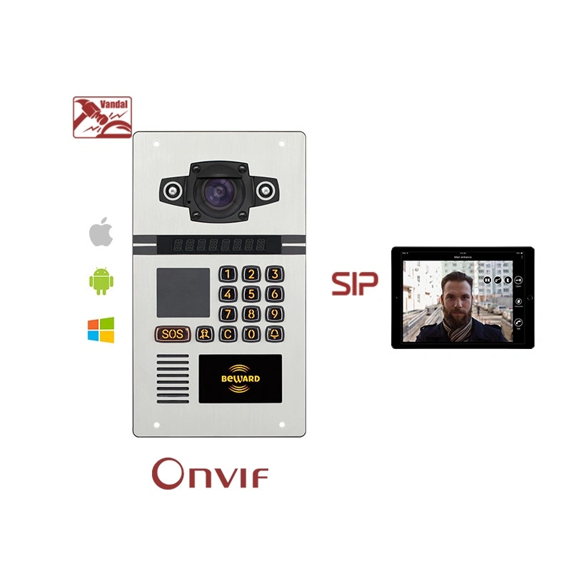 Waterproof Multi Apartment Building Intercom Video Door Phone