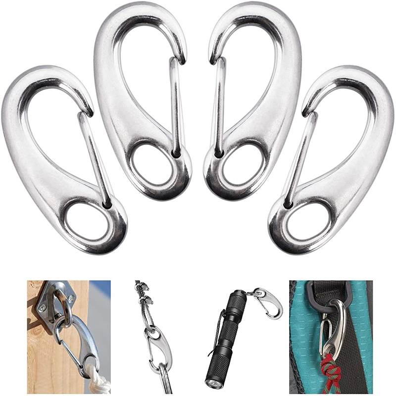 50mm Stainless Steel Spring Clasp Snap Hook Clips