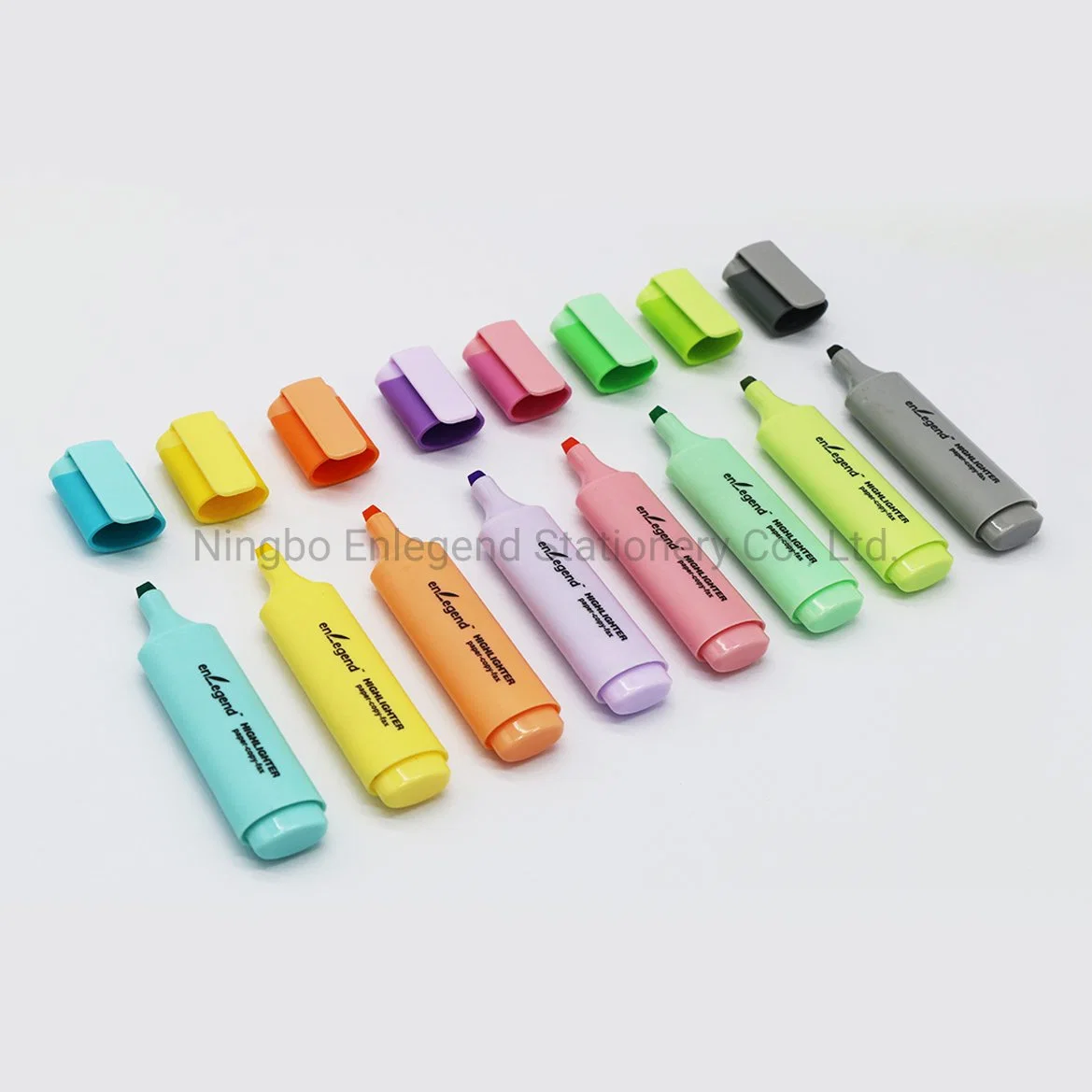 HL6004P 8 cores pastel Marcador Marca-texto definido com o aparelho Clip