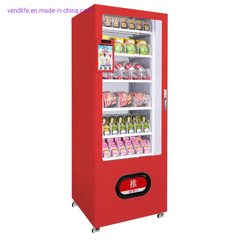 Smart 24 horas Self-Service Grande capacidade Snack de comida de leite automático Bebidas Máquina de Venda Directa