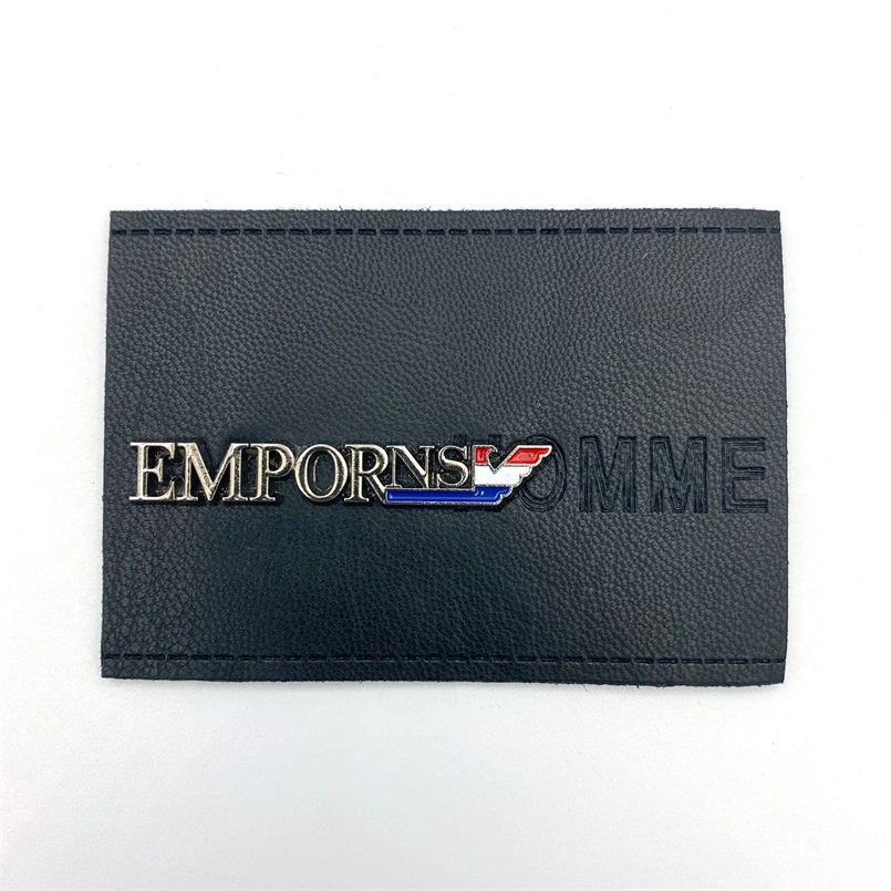 Product Accessories Korean Version Rectangle Leather Label for Casual Outfit