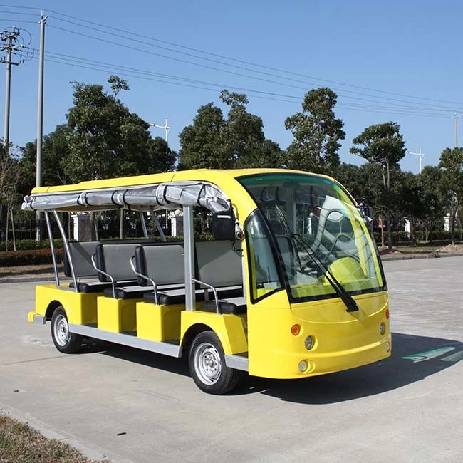 Baja velocidad las cuatro ruedas 11 escaños City Tour Bus Turístico clásico eléctrico del vehículo (DN-11)