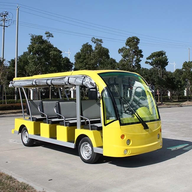 Low Speed Vier Räder 11 Sitze City Tour Fahrzeug Elektrisch Klassischer Sightseeing-Bus (DN-11)