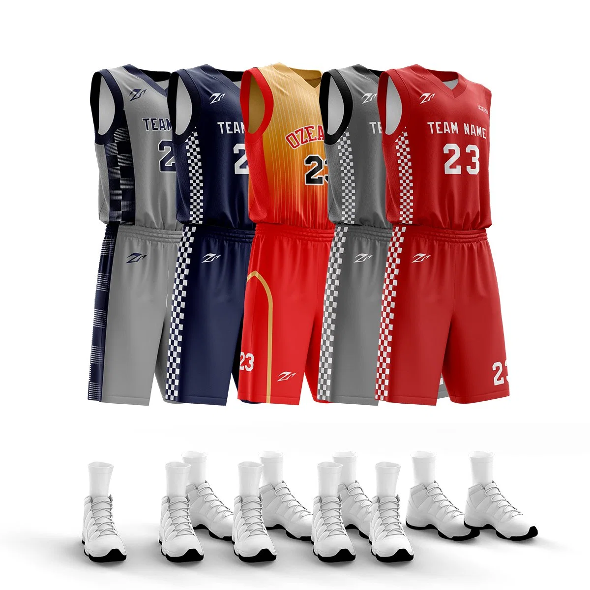 Maillot de basket rétro personnalisé en sublimation intégrale pour garçons avec logo personnalisé pour enfants et hommes.