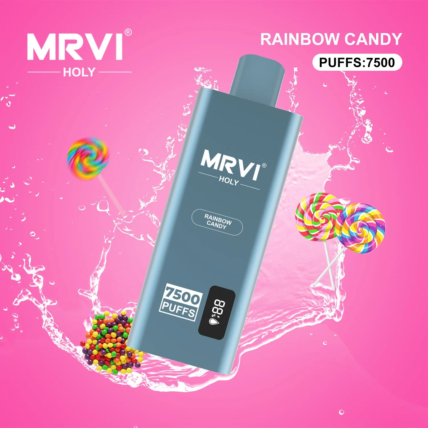 Original Factory Wholesale/Supplier Mrvi Holy 7500 Puffs Disposable/Chargeable Pod vape LED Screen Display Vape Pen