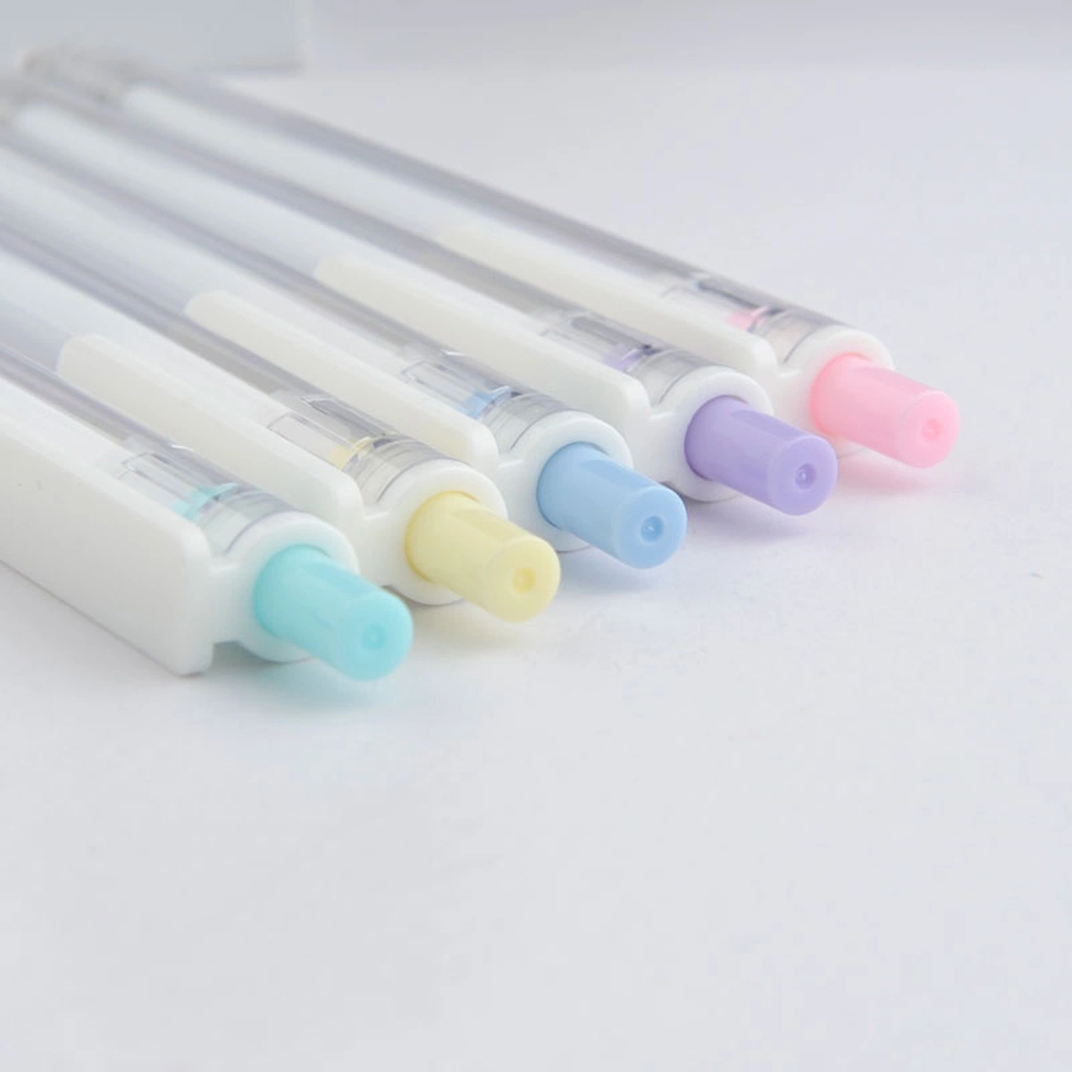 Fancy OEM Cheap Plastic Transparent Promo Smooth Writing Ball Pen