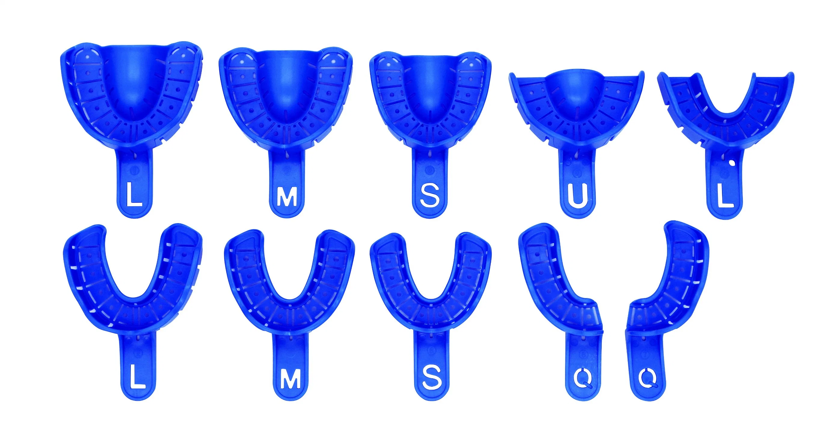 Dental Material Blue Plastic Disposable Impression Tray with CE