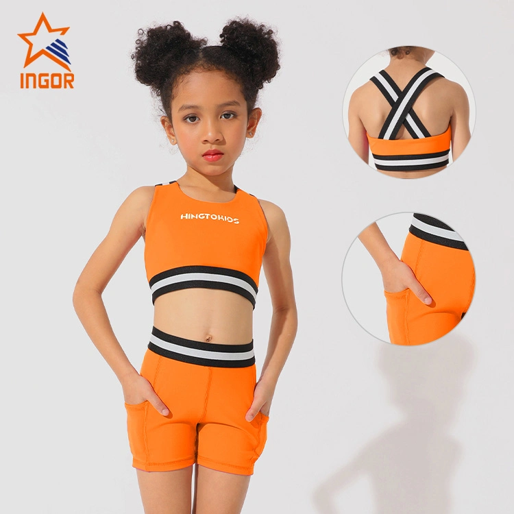 5%off Ingorsports Kids Clothing Cross Back Elastic Top & Two Side Pocket Design Short Children Sports Wear