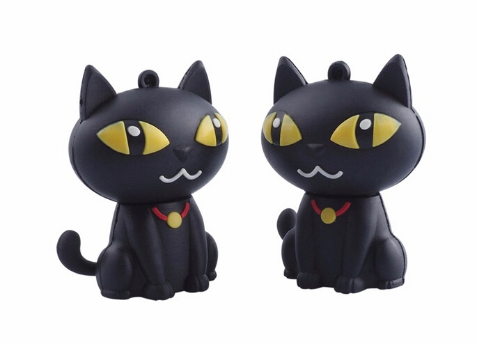 Gato de dibujos animados personalizados de silicona de 8GB de memoria USB 4GB Pendrive USB 2.0 para Regalos de empresa