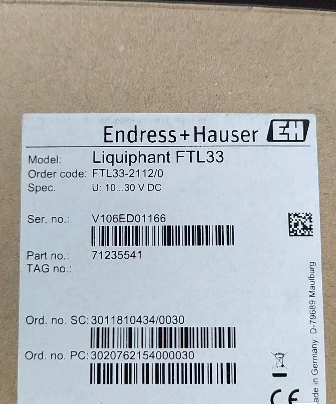 Nuevo original Endress Hauser Transmisor de flujo electromagnético 0p50-Ea0a1AA0AA0aaaa