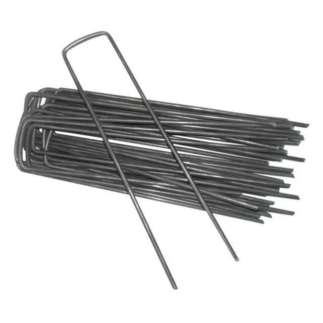 6"X1"X6" 11ga (0.12inch) Carbon Steel Black SOD Staples Garden Pins Netting Stakes Ground Spikes Landscape