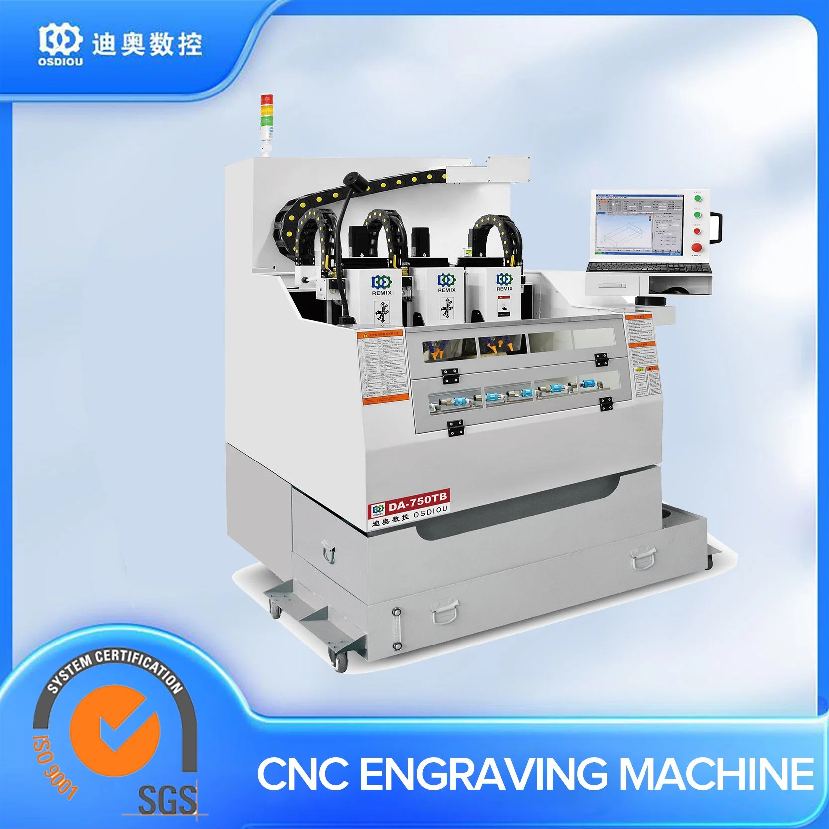 Chine 3 Têtes Machine de Découpe CNC pour Verre de Téléphone, Écran de Téléphone, Protecteur en Verre Trempé