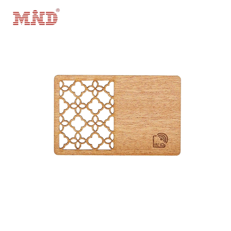 Laser Engraved Bamboo RFID Wooden Card RFID Wood Card Eco Friendly Hotel Key Wood NFC Business Card