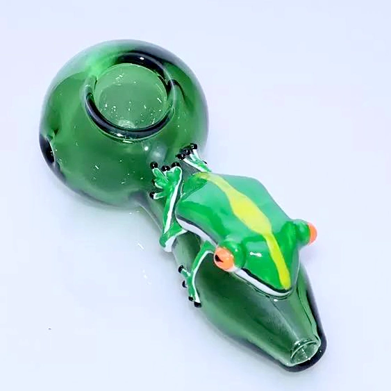 Factory Wholesale/Supplier 3D Animal Modeling Glass Smoking Hand Pipe Glass Tobacco Spoon Pipe