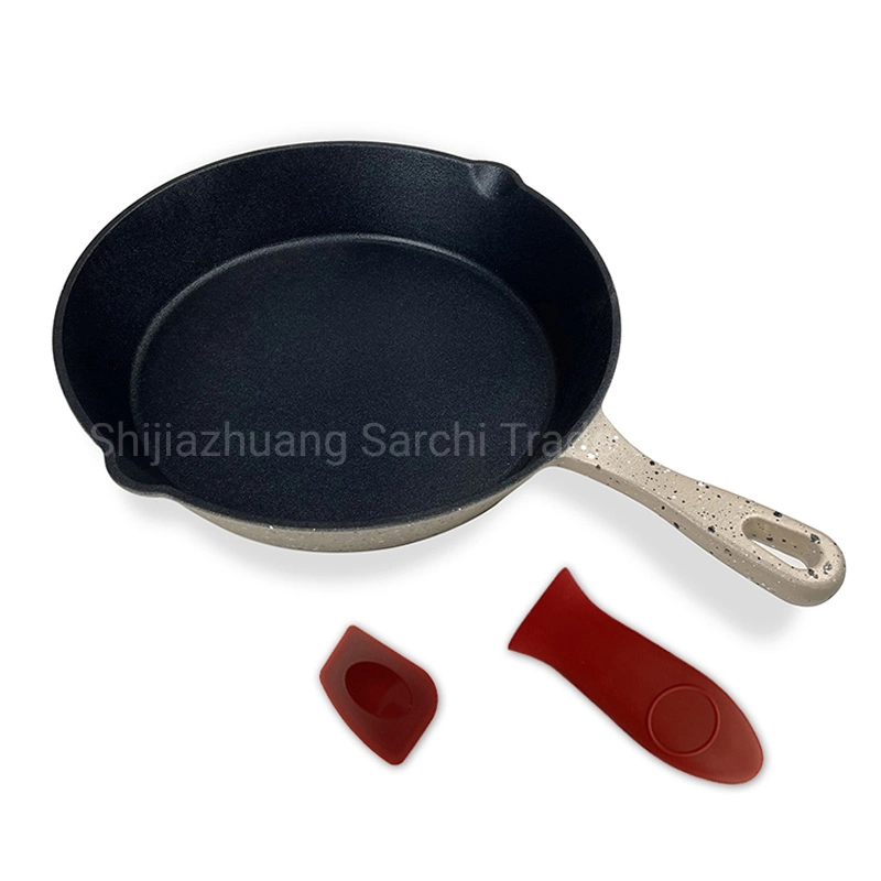 Customized Color Fry Eggs Steak Pancakes Pan Panton Colorful Cast Iron Frying Pan