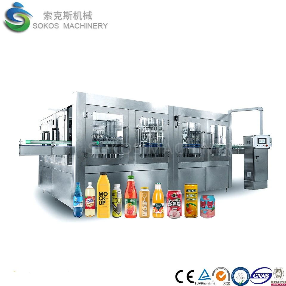 Precio de fábrica de bebidas las bebidas energéticas con sabor a la línea de producción de jugo concentrado de máquinas de llenado puede llenar con líquido máquina