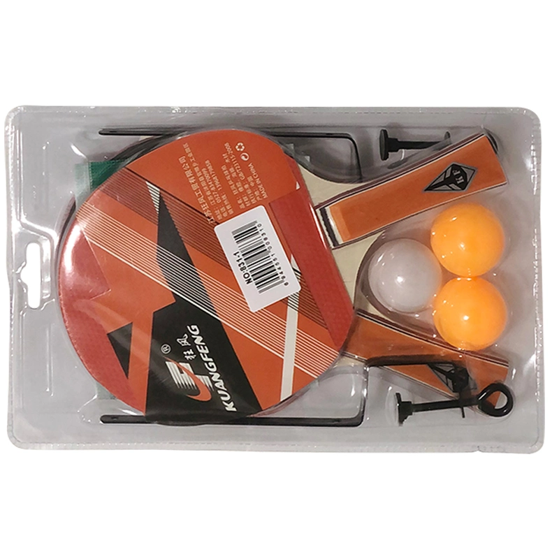 Factory Supply Customized Logo Indoor Game Table Tennis Racket Table Tennis Set with 2 Bats and 2 Balls