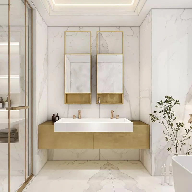 Cuarto de baño muebles de madera maciza armarios baño Vanidad de vanidades