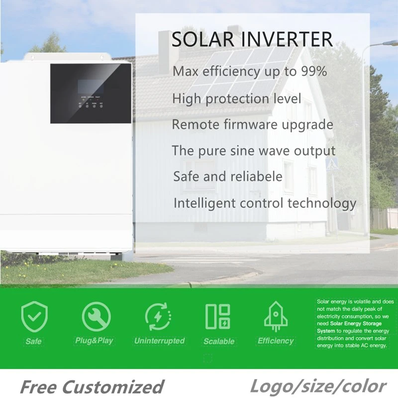 Smart Solar Inverter 3.5kw 5kw Hybrid Single Phase for Solar Energy System in Original Factory