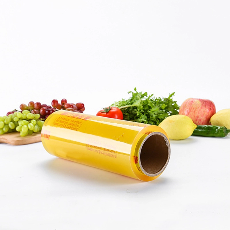 Transparent Plastic Wrap Hand Wrap Super Clear Vegetables Packaging PVC Cling Film for Kitchen Use