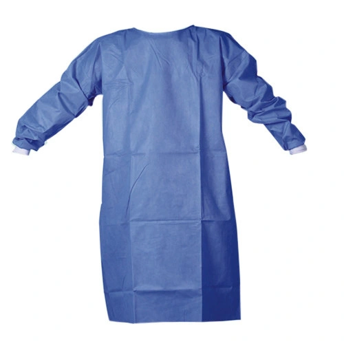 Nível 4 da AAMI cirúrgicos estéreis Beca vestido de Isolamento do CPE cirúrgica de cuidados médicos isqueiros de vestuário de protecção para utilização médica Blue