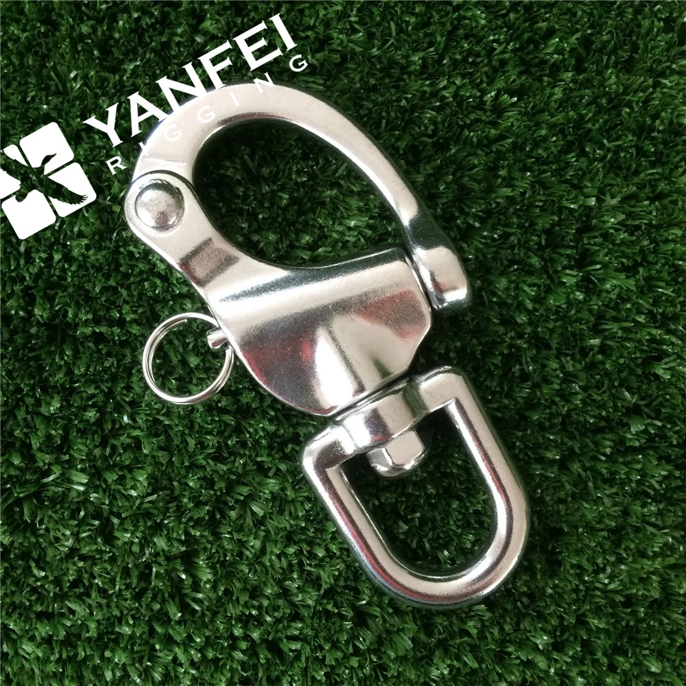 Stainless Steel Adjustable Quick Release Snap Shackle W/ Swivel Eye or Jaw